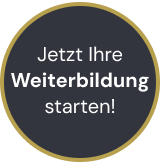 Grafik eines runden Buttons mit der Aufschrift "Jetzt Ihre Weiterbildung starten".